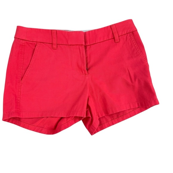J. Crew Women’s Coral 3 1/2 inch Khaki Shorts Sz 0 NWT - Picture 1 of 8